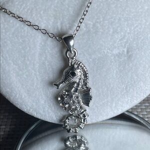 Elegant Silver Seahorse Pendant Necklace
